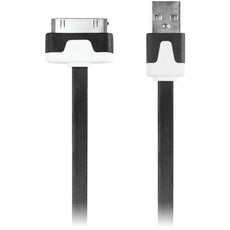 Iessentials Charge & Sync 30-pin Flat Cable 3.3ft (black)