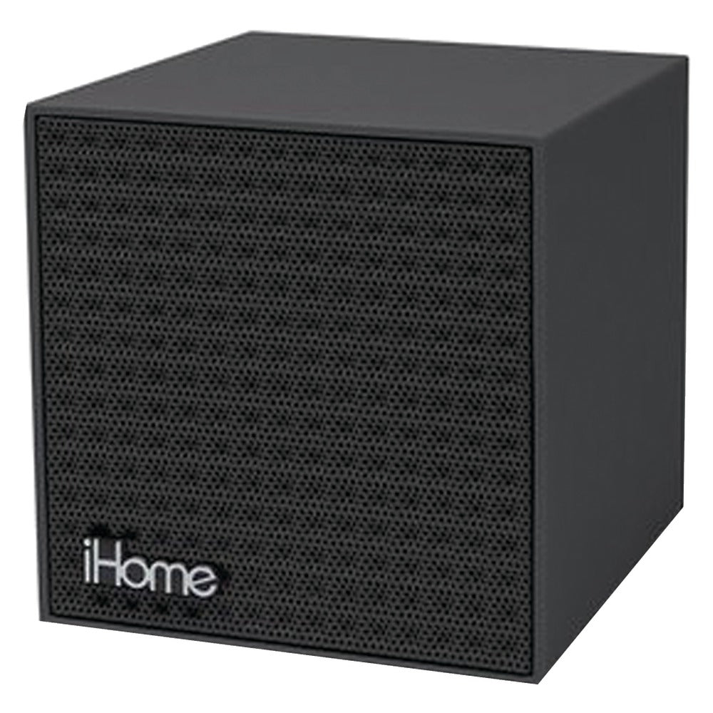 Ihome Rubberized Bluetooth Mini Speaker Cube With Rechargeable Battery