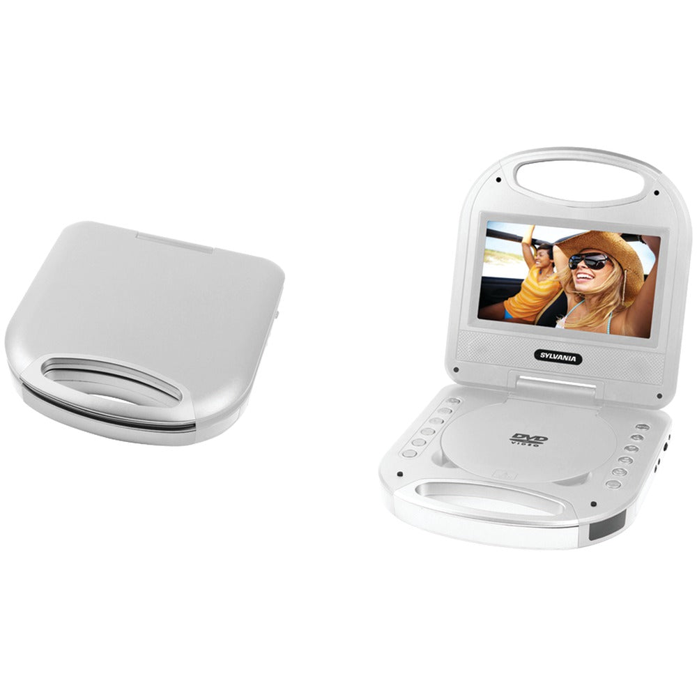 Sylvania 7" Portable Dvd Player With Integrated Handle (silver)