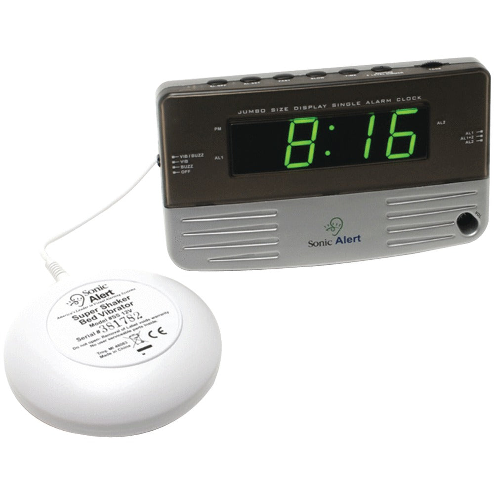 Sonic Alert Sonic Boom Travel Alarm Clock With Super Shaker