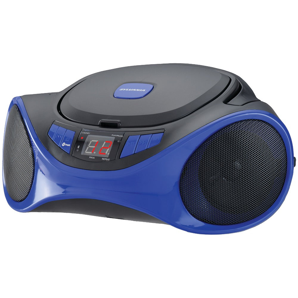 Sylvania Bluetooth Portable Cd Radio Boom Box (blue)