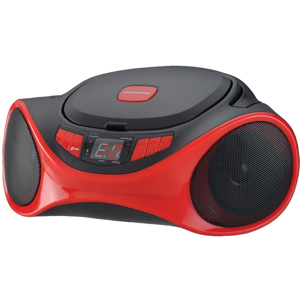 Sylvania Bluetooth Portable Cd Radio Boom Box (red)