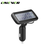 Onever TPMS Car Tire Pressure Monitoring System LCD Color Display 4 External Wireless Auto Sensor Alarm System Car electronics