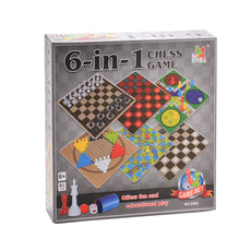 6-In-1 Board Game Toy Chess Game Toy Set for Kids Learning and Educational Toys