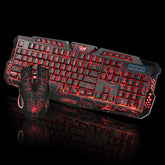 LED Gaming Wired 2.4G keyboard and Mouse Set to Computer Multimedia Gamer