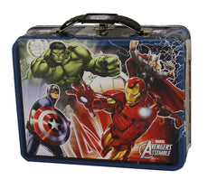 Avengers Blue Tin Lunch Box