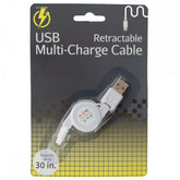 Iphone Retractable Usb Multi-charge Cable