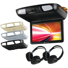 Planet Audio 11.2&#34; Ceiling-mount Tft Dvd Player With Built-in Ir Transmitter Fm Modulator & 3 Color Housings