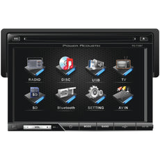 Power Acoustik 7&#34; Single-din In-dash Lcd Touchscreen Dvd Receiver (with Bluetooth)