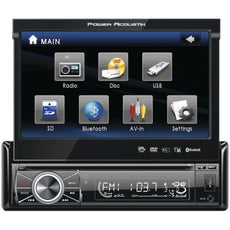 Power Acoustik 7&#34; Single-din In-dash Motorized Touchscreen Lcd Dvd Receiver With Detachable Face (with Bluetooth)