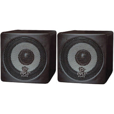 Pyle Home 3&#34; 100-watt Mini-cube Bookshelf Speakers (black)