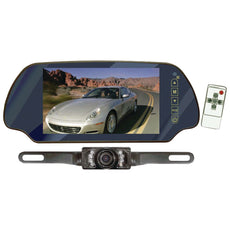 Pyle Pro 7&#34; Lcd Mirror Monitor And Backup Night Vision Camera Kit (without Bluetooth)