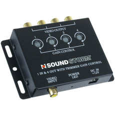 Soundstorm Video Signal Amp With 1 Input & 4 Outputs