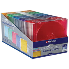 Verbatim Color Cd And Dvd Slim Cases 50 Pk