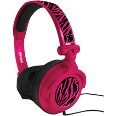 Maxell Amplified Heavy Bass Headphones (pink Zebra)