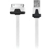 Iessentials Charge & Sync 30-pin Flat Cable 3.3ft (white)