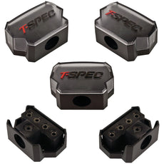 T-spec V12 Series 1 And 0-gauge In And Four 4 And 8-gauge Out Compact Block Distribution