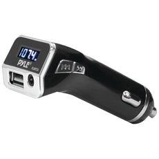 Pyle Pro Fm Radio Transmitter With Usb Port For Charging Devices & 3.5mm Auxiliary-input Car Lighter Adapter