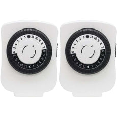 Ge 24-hour Polarized Plug-in Mechanical Timer With 48 On And Off & 1 Outlet 2 Pk