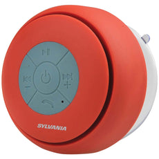 Sylvania Bluetooth Suction Cup Shower Speaker (red)