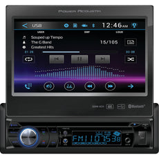 Power Acoustik 7&#34; Single-din In-dash Motorized Lcd Touchscreen Dvd Receiver With Bluetooth