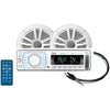 Boss Audio Marine Single-din In-dash Mechless Am And Fm Receiver With Bluetooth 2 Speakers & Antenna