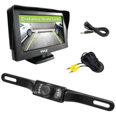 Pyle Pro 4.3&#34; Monitor & Backup Swivel-angle Adjustable Camera System With Distance-scale Lines & Parking Assist