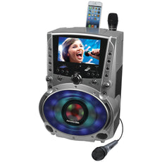 Karaoke Usa Dvd And Cd+g And Mp3+g Bluetooth Karaoke System With 7&#34; Tft Color Screen & Led Sync Lights