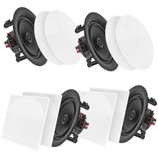 Pyle Home 6.5&#34; Bluetooth Ceiling And Wall Speakers 4 Pk