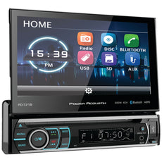 Power Acoustik 7&#34; Incite Single-din In-dash Motorized Touchscreen Lcd Dvd Receiver With Detachable Face & Bluetooth