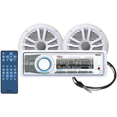 Boss Audio Marine Single-din In-dash Cd Am And Fm Receiver With Bluetooth 2 Speakers & Antenna