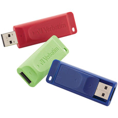 Verbatim 16gb Store &#039;n&#039; Go Usb Flash Drive (3 Pk; Red Blue & Green)