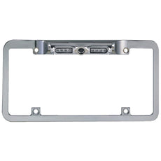 Boyo Full-frame License Plate Camera With Night Vision & Trajectory Parking Lines (chrome)