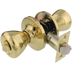 Guard Entry Tubular Re-keyable Lockset With Adjustable Latch (polished Brass)