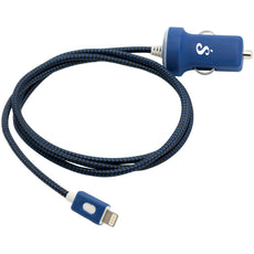 Bt Saphire Pwrmate Car Charger With Lightning Cable 3.3ft (blue)