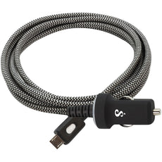 Bt Saphire Pwrmate Car Charger With Micro-usb Cable 3.3ft (black)