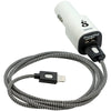 Bt Saphire Pwrmate Dual Car Charger With Lightning Cable 3.3ft (black)