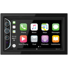 Dual 6.2&#34; Double-din In-dash Mechless Am And Fm Receiver With Bluetooth & Apple Carplay