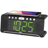 Naxa Dual Alarm Clock With Qi Wireless Charging (1.8" Jumbo Display)