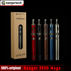 100% Original Kangertech Evod Mega Kit 2.5ml 1900mah Battery with Micro USB Cable Evod Mega Electronic Cigarette Starter Kits