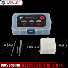 Demon Killer Wire Notch Coil 3 In 1 Box with Japan Organic Cotton Notch Premade Wires for RDA RBA Atomizer and Tank