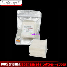 20pcs Organic Japanese rda cotton For RDA RBA Atomizer e cig DIY Electronic Cigarette Heat Wire Organic cotton