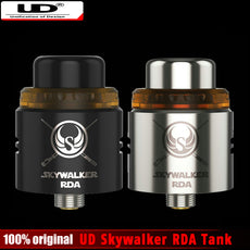 Original UD Skywalker RDA Tank 24mm Diameter 2 Posts Delrin Drip Tip Atomizer Clapton Coils PEI Heat-Resistance Top Cap Pre-sale