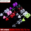 Newest Double Circles Drip Tip Cap Ring Silicone Sanitary Vape Band For Mod vapeband Mouthpiece For E cigarette tank 2pcs/bag