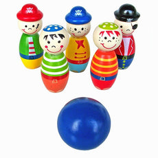 Children Toys Wooden Bowling Ball Skittle Funny Shape for Kids Game Wooden toys for children kids toy Bowling Sports