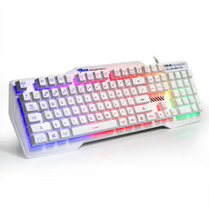 Game Keyboard For High-End K750 Simple Edition Gaming Keyboard Colorful LED Illuminated Backlit USB Wired Retail Package #2515