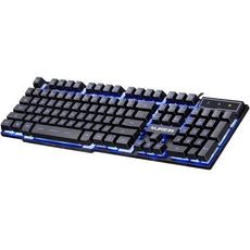 USB Wired 3 Colors LED Backlight Multimedia PC Gaming Keyboard  LED backlighting Keyboard Gamer Keyboard For CS High-End #201