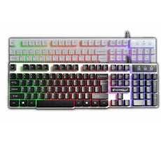 USB Wired Illuminated Colorful LED Backlight Multimedia PC Gaming Keyboard For Mac For PC Standard Keyboard For CS Gamer #202
