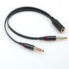 Y-Splitter 1 Female to 2 Male 3.5mm Mic Stereo Audio Adapter Audio Cable For PC Headphone Jack For PC Laptop High Quality #201