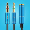 2017 Colorful 35cm 3.5mm Stereo Audio Male to 2 Female Headset Mic Y Splitter Optical Audio Cable Adapter for Cell Phone #25